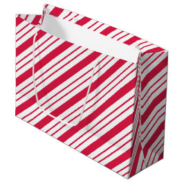 Bolsa de regalo a rayas de menta grande