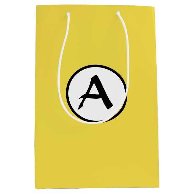 BOLSA DE REGALO AMARILLO DE MONOGRAMA personalizad (Anverso)
