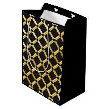 Bolsa de regalo árabe negro y dorada
