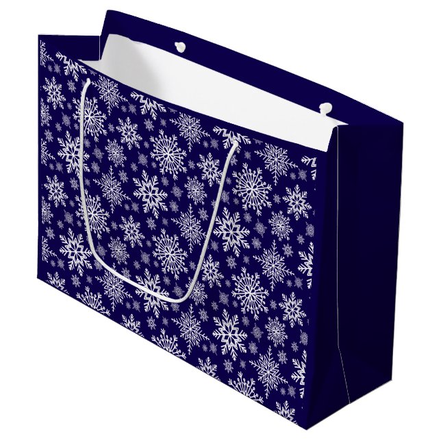 Bolsa de regalo azul Snowflake (Angulo Anverso)