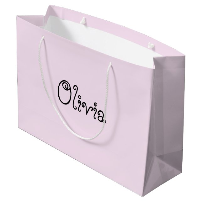 Bolsa de regalo Baby Shower color rosa claro (Angulo reverso)