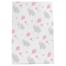 Bolsa de regalo barata Baby Shower Chica elefante 