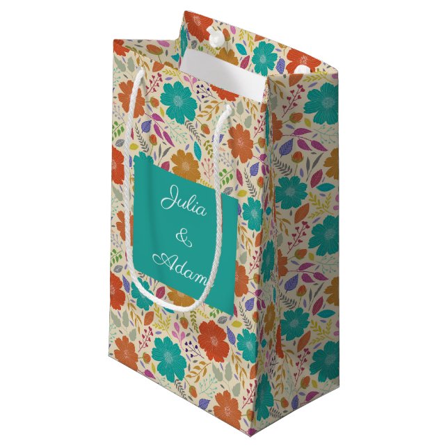 Bolsa de regalo blanca de Zinnia (Angulo Anverso)