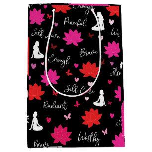 Bolsa de regalo brillante mediana   Mindfulness fl