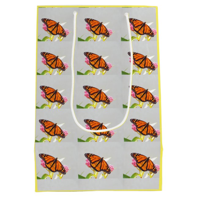 Bolsa de regalo brillante para mariposa (media) (Reverso)