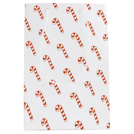 Bolsa de regalo - Cañones de caramelo rojo y blanc