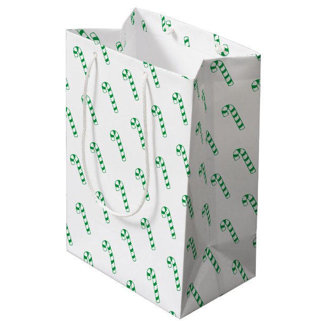 Bolsa de regalo - Cañones de golosinas verdes y bl (Angulo reverso)