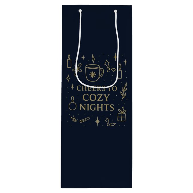 Bolsa de regalo Cheers to Cozy Nights (Anverso)