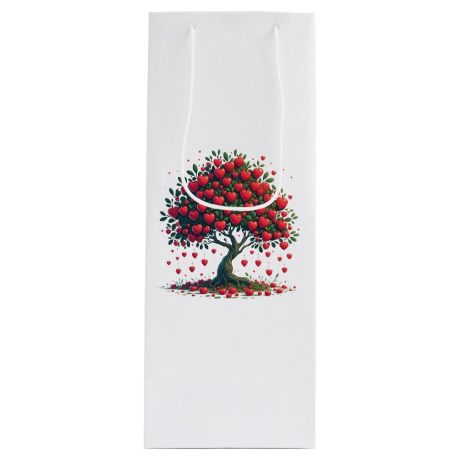 Bolsa de regalo con árbol de amor impreso (Anverso)