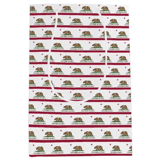 Bolsa de regalo con bandera de California, Estados (Anverso)