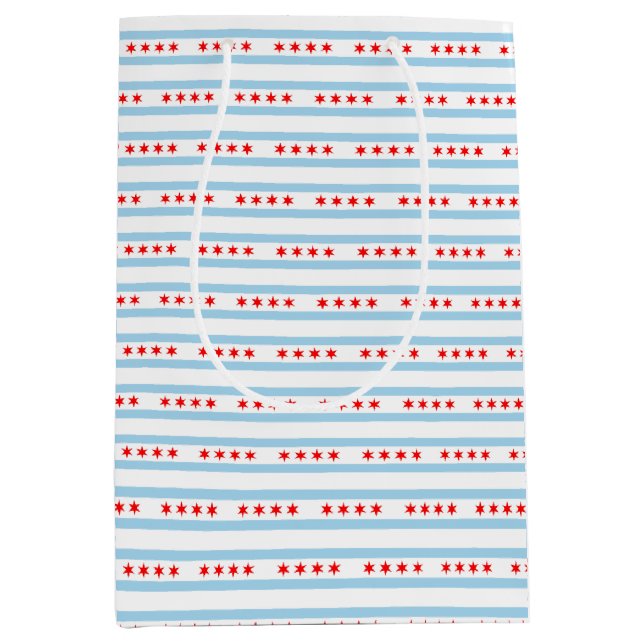 Bolsa de regalo con bandera de Chicago, Estados Un (Anverso)