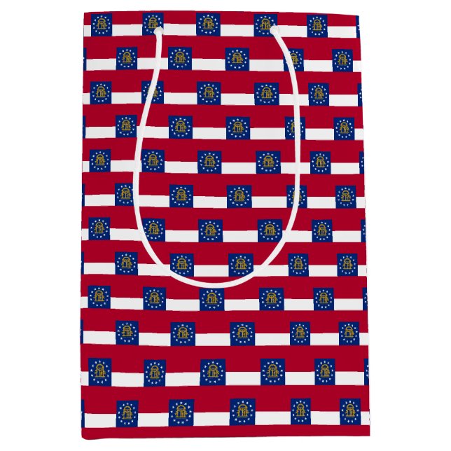 Bolsa de regalo con bandera de Georgia, EE.UU. (Anverso)