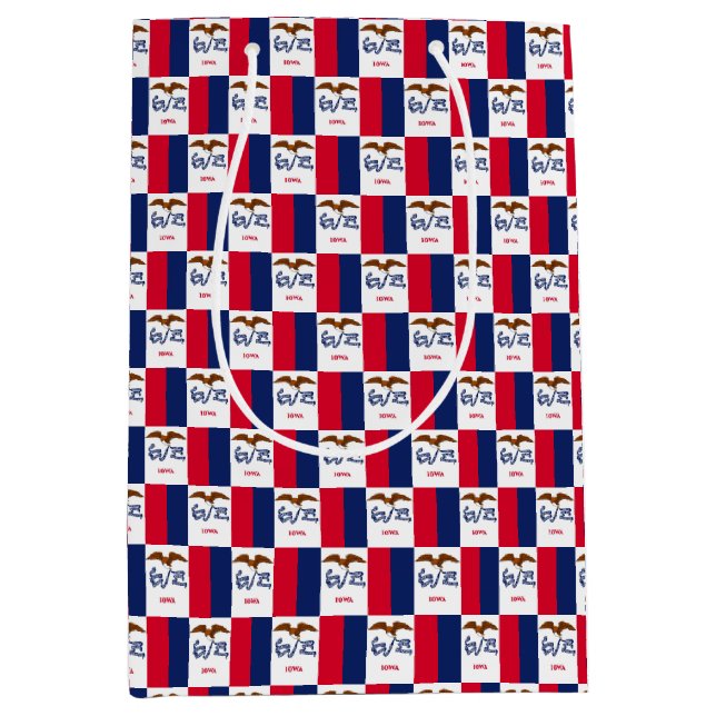 Bolsa de regalo con bandera de Iowa, Estados Unido (Anverso)