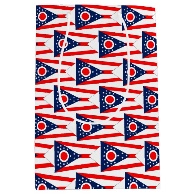 Bolsa de regalo con bandera del estado de Ohio, Es (Anverso)