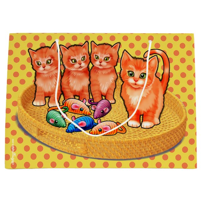 Bolsa de regalo con diseño de puntos de polka de g (Anverso)