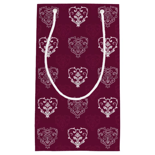 Bolsa de regalo con estampado de Wine Purple & Sil (Anverso)