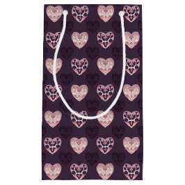 Bolsa de regalo con motivos de color rosa y morado