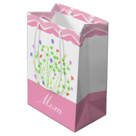 Bolsa De Regalo Con Patrón Rosa Para Mamá