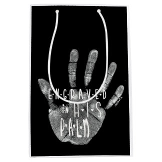 Bolsa de regalo cristiana Isaiah 49:16 grabada