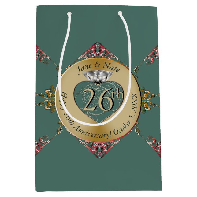 Bolsa de regalo de 26°/cualquier Boda de aniversar (Anverso)