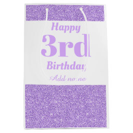 Bolsa de regalo de 3 cumpleaños personalizada y el