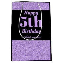 Bolsa de regalo de 5 cumpleaños personalizada y el