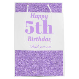 Bolsa de regalo de 5 cumpleaños personalizada y el