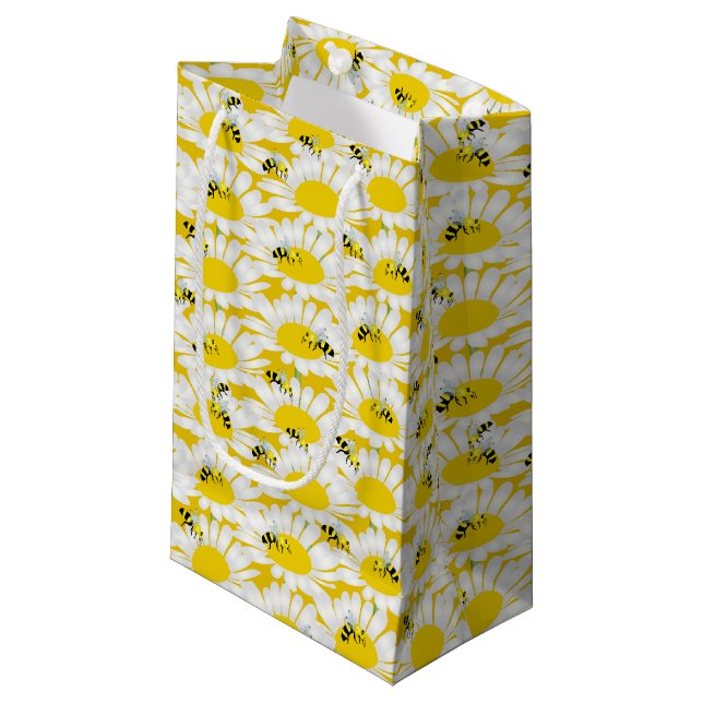 Bolsa de regalo de abeja - fondo amarillo (Angulo Anverso)