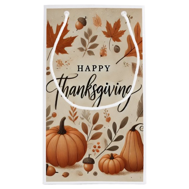 Bolsa de regalo de Acción de Gracias - Pequeña (Reverso)