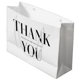 Bolsa de regalo de agradecimiento de tipografía mo