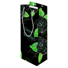 Bolsa De Regalo De Alto Skinny En Negro Y Verde az
