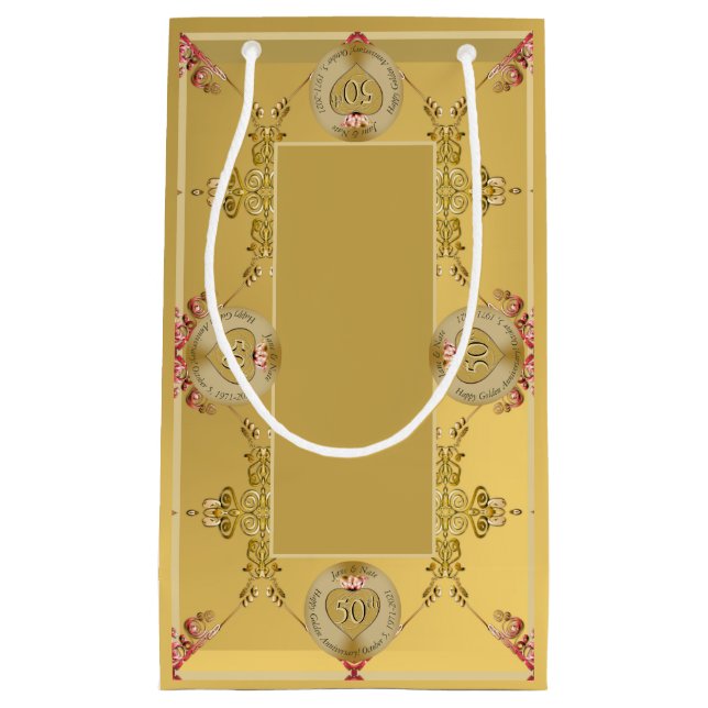 Bolsa de regalo de aniversario de 50 o 1 Boda (Anverso)