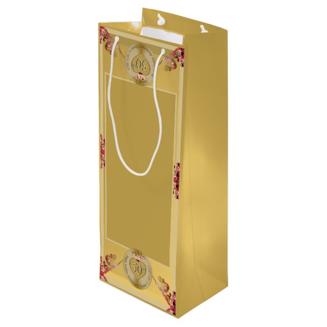 Bolsa de regalo de aniversario de 50 o 1 Boda (Angulo reverso)
