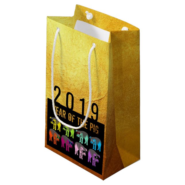 Bolsa De Regalo De Aniversario De Zodiac Año Nuevo (Angulo Anverso)