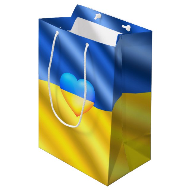 Bolsa de regalo de apoyo a Ucrania Bandera de Ucra (Angulo Anverso)