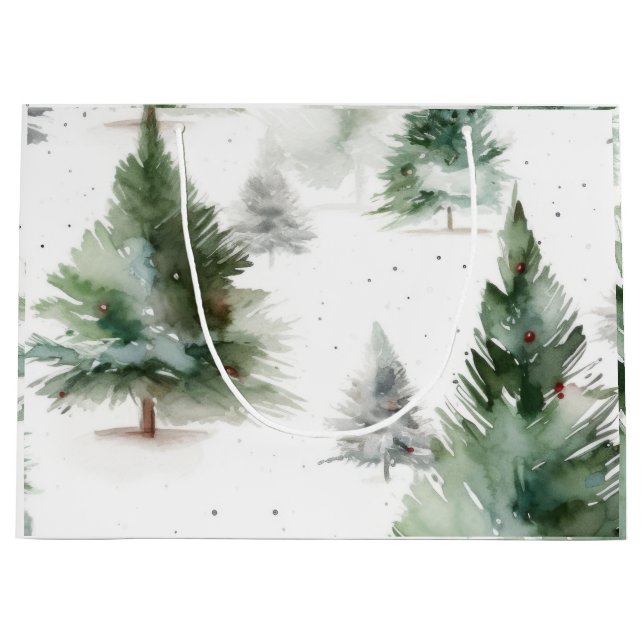 Bolsa de regalo de árbol de la fibra festiva (Anverso)