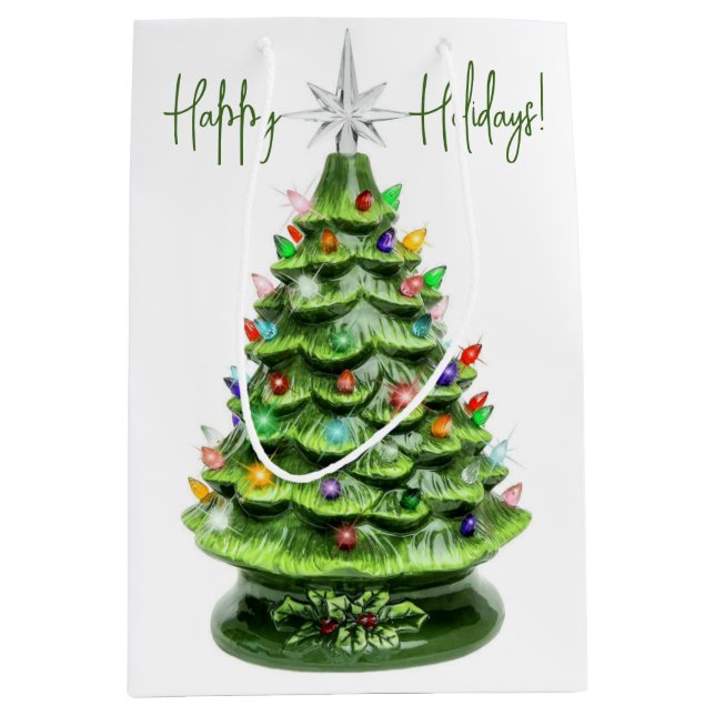 Bolsa de regalo de árbol de navidad de cerámica il (Anverso)