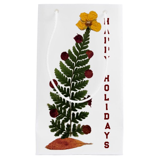 Bolsa de regalo de árbol de navidad de flor seco - (Anverso)