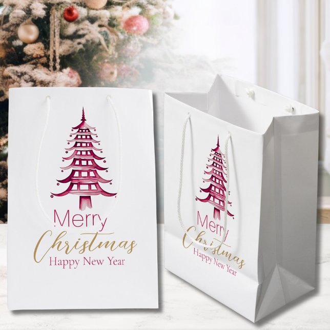 Bolsa de Regalo de Árbol de Navidad de la Pagoda R (Red Pagoda Christmas Tree Gift Bag)