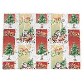 Bolsa de regalo de árbol de Navidad de Santa Sleig