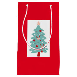Bolsa de regalo de árbol de Navidad (rojo)