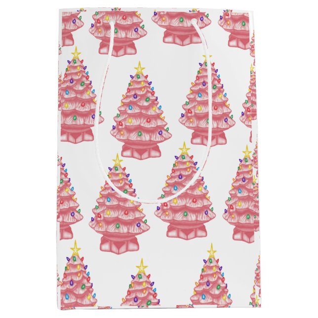 Bolsa de regalo de árboles de navidad de cerámica  (Anverso)