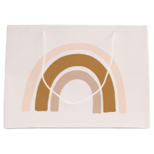 bolsa de regalo de arco iris en neutrales rosas pa