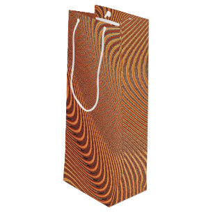 Bolsa de regalo de arte ondulado dorado abstracto