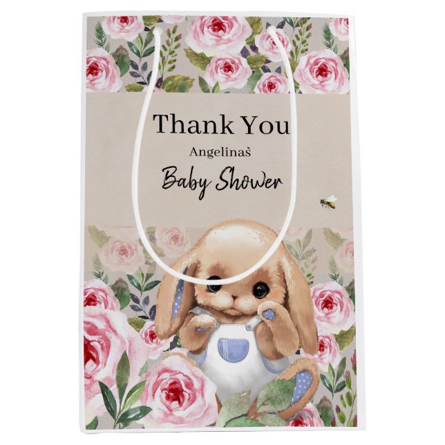 Bolsa de regalo de Baby Shower con un diseño bonit (Anverso)