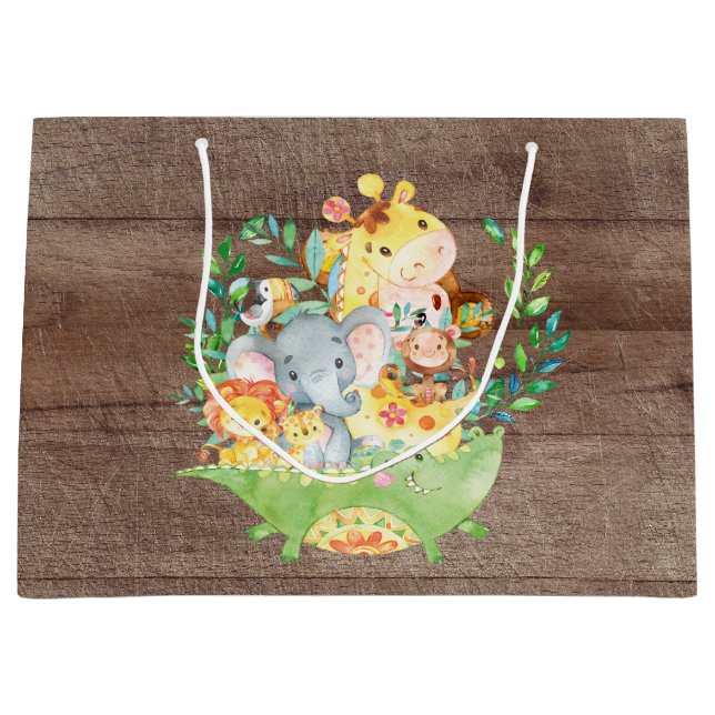 Bolsa de regalo de Baby Shower para animales de la (Anverso)