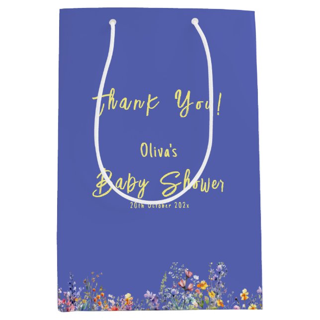 Bolsa de regalo de Baby Shower para flores silvest (Anverso)