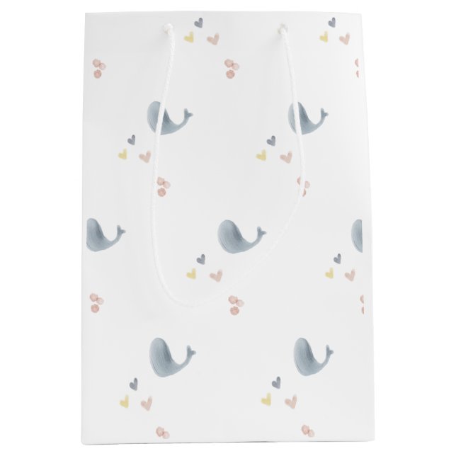 Bolsa de regalo de ballenas y corazones (Anverso)