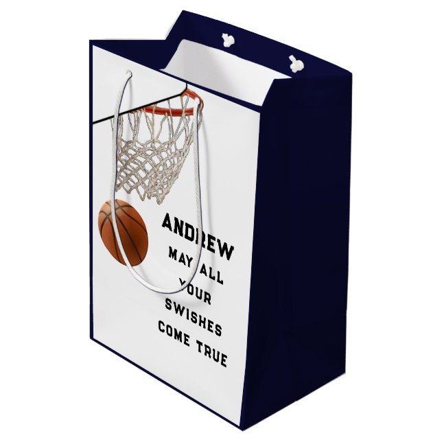 Bolsa de regalo de baloncesto medio (Angulo reverso)