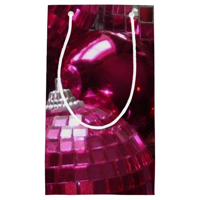 Bolsa de regalo de Baubles rosados pequeña (Anverso)